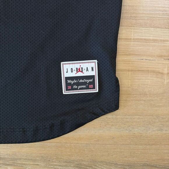 Nike Air Jordan Flight 23 Black Mesh Baseball Jersey Size XS Basketball Street - Picture 2 of 5
